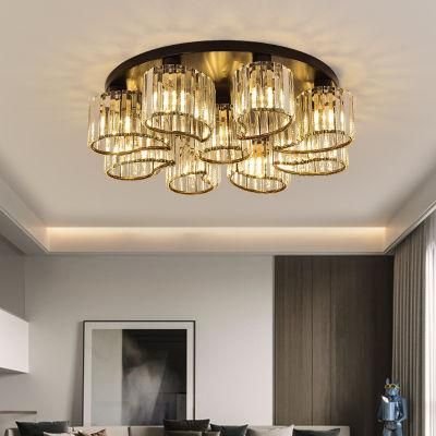 Romantic Modern Minimalist Ceiling Lamp American Model Room Personality Luxury LED Crystal Ceiling Light (WH-CA-76)