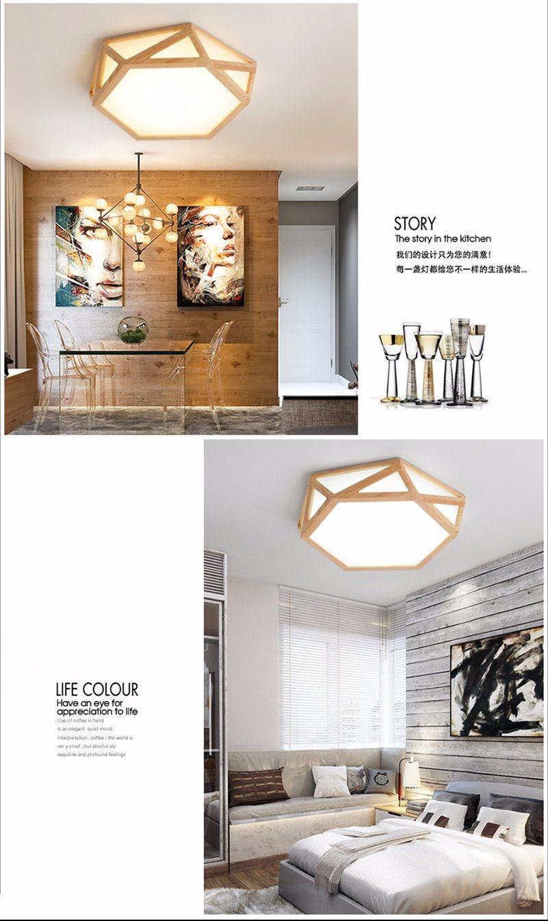 Chinese Modern Wooden Decoration Style Ceiling Light Suppliers