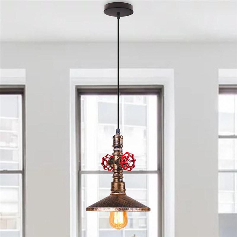 Loft Steampunk Pendant Lights Metal Water Pipe Lamp for Cafe Bar Vintage Pendant Light (WH-VP-76)