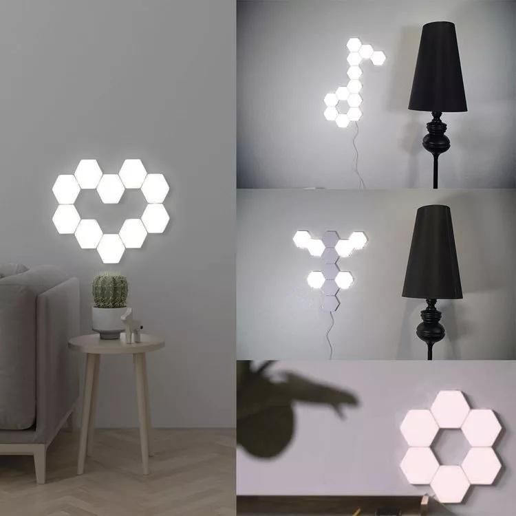 Creative Atmosphere Modular Assembly Smart Touch Sensitive Hexagonal Wall LED Night Lamp