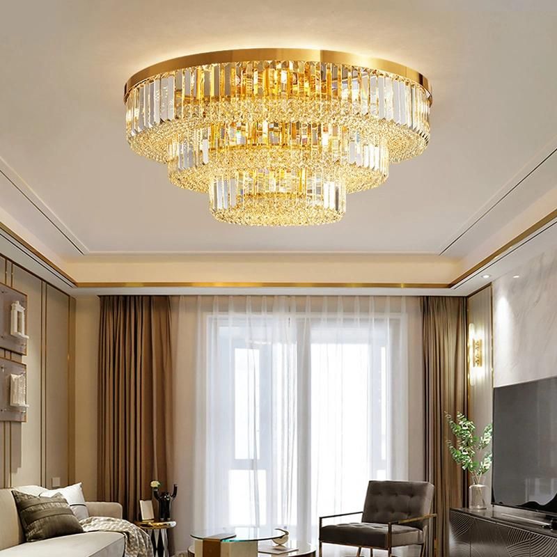 Gold Modern Chandelier for Living Room Multilayer Crystal Ceiling Chandelier (WH-CA-62)
