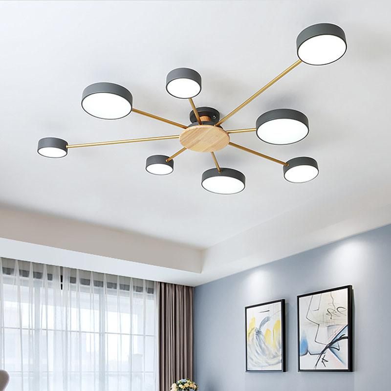 Bedroom Living Room Ceiling Chandelier Bedroom Nordic Wooden Ceiling Light (WH-WA-18)