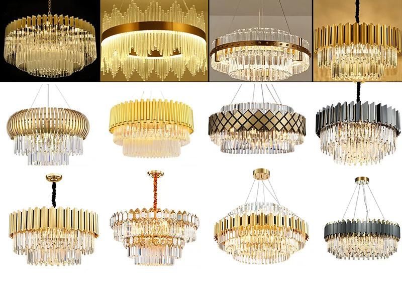 Luxry Crystal Indoor Lighting Chandelier Light Living Room Dining Room Modern Pendant Lamp