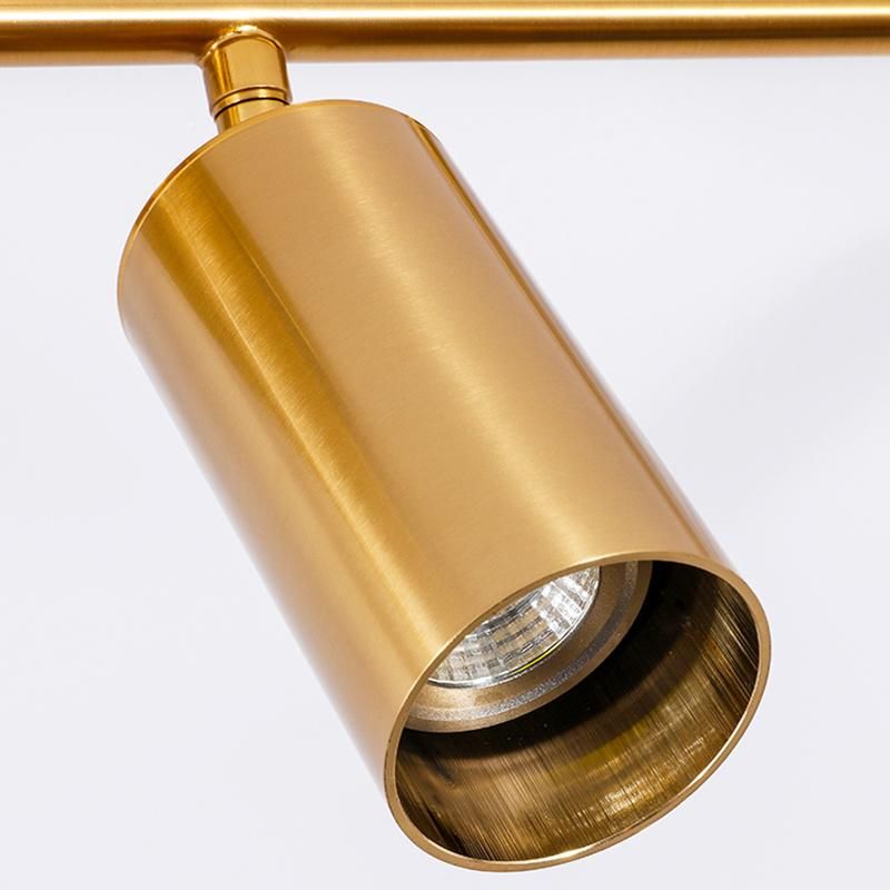 Nordic Living Room Dining Room Brass Color Pendant Lamp Creative LED Spotlight