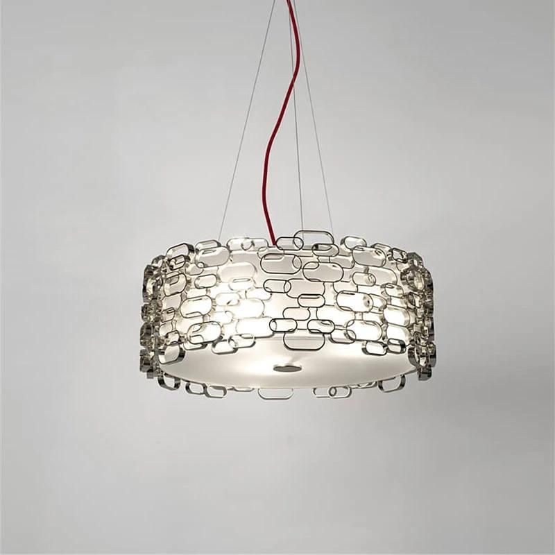 Wholesale Manufacturer LED Linear Stainless Steel Circle Chain Pendant Light