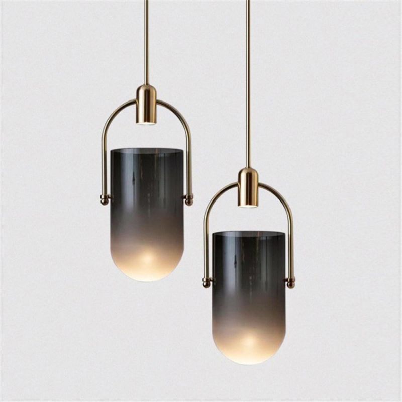 Metal Opal Glass Pendant Light for Dining Room