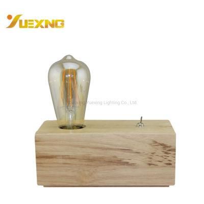 Ce GS EMC Switch on The Base E27 Max40W Best Wooden LED Table Lamp