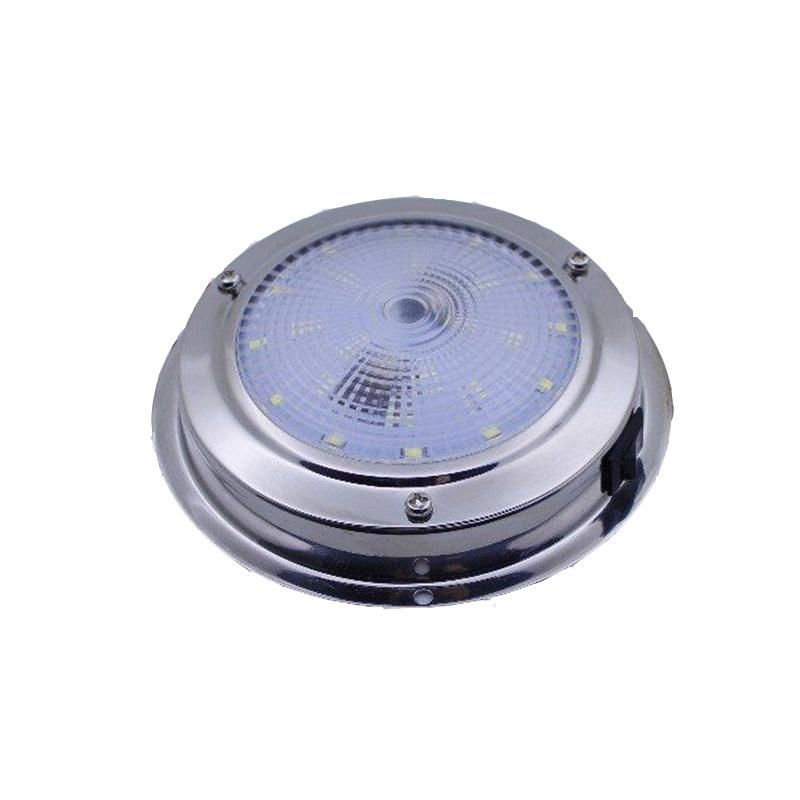 5.5 -Inch Lens LED Stainless Steel Marine Dome Light with Rocker / Toggle Switch