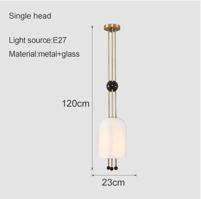 Modern White Pendant Light Single Head Glass Lampshade for Dining Room Creative Lamps Lantern Pendant Lamp (WH-AP-175)