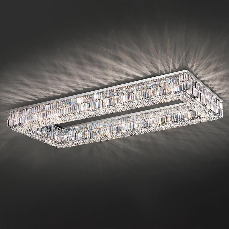 Modern Living Room Foyer Sitting Room Chandeliers Round Chrome Sliver Ceiling Lights (WH-CA-57)