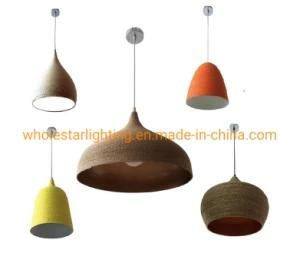 Rattan Lamp, Rattan Pendant Lamp Series with Metal Shade (WHP-514S)
