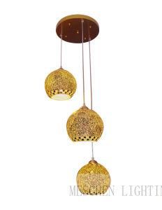 3 Light Gold Color Luxury Pendant Lamp