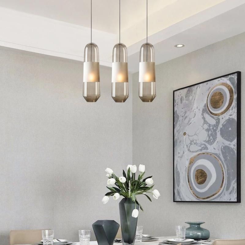 Postmodern Restaurant Glass Chandelier Hotel Bedroom Lamp Bar Household Pendant Light