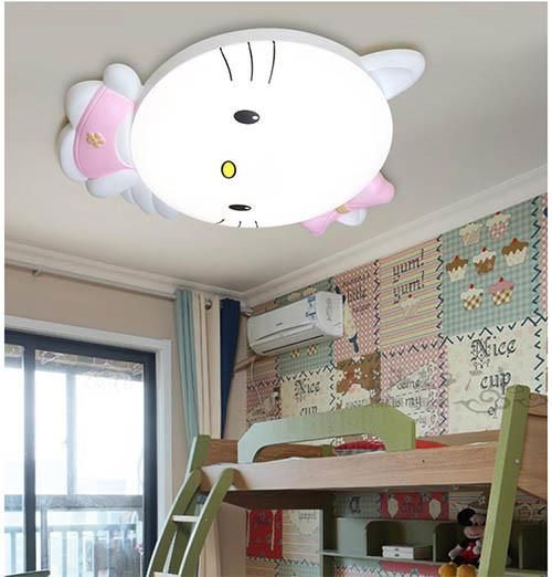 Hello Kitty LED Kids Lamp Girls Boys Blue Pink Bedroom Lighting