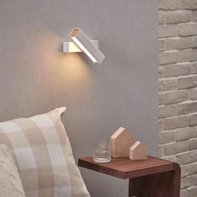 Living Room Bedroom Lamp Nordic Walnut Solid Wood LED Wall Lamp