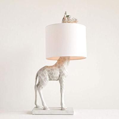 Unique Animal Customized Accept Antique White Giraffe Lighting Design Luxury Deck Light Home Decor Bedside Resin Lamps Multi-Colors
