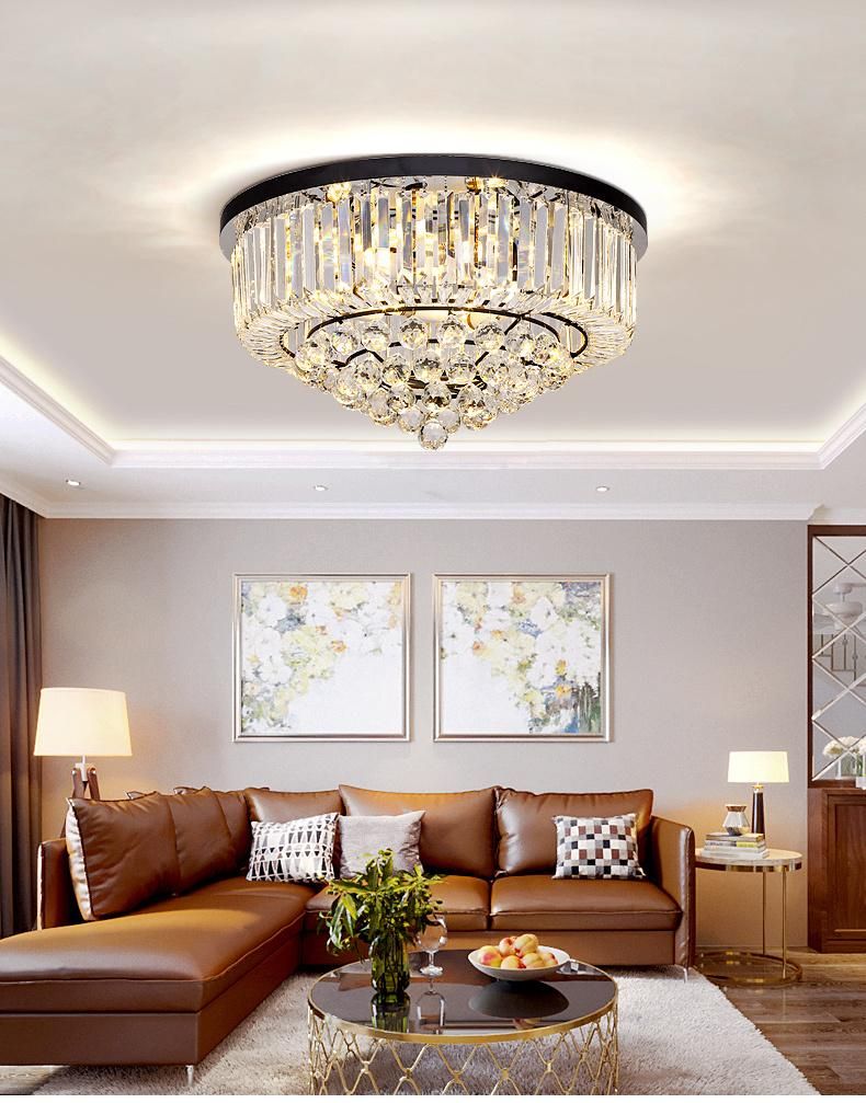 Modern LED Ceiling Lights Fixtures K9 Crystal Lamp for Living Room Ceiling LED Lamp (WH-CA-74)