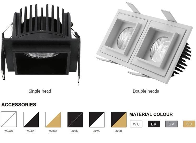 Antiglare Ceiling Light Spotlight Prices Trimless COB Recessed LED Downlight