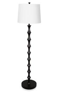 UL Five Star Hotel Ebony Wood Finish Hotel Floor Lamp