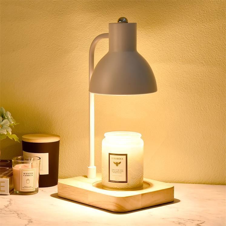 Electric Wax Melting Wax Candle Warmer Lamp Heater Essential Oil Wood Base Wholesale Fragrance Lamp