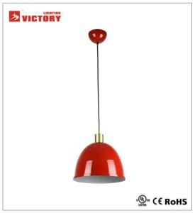 Simplism Round Red Aluminum Pendant Light