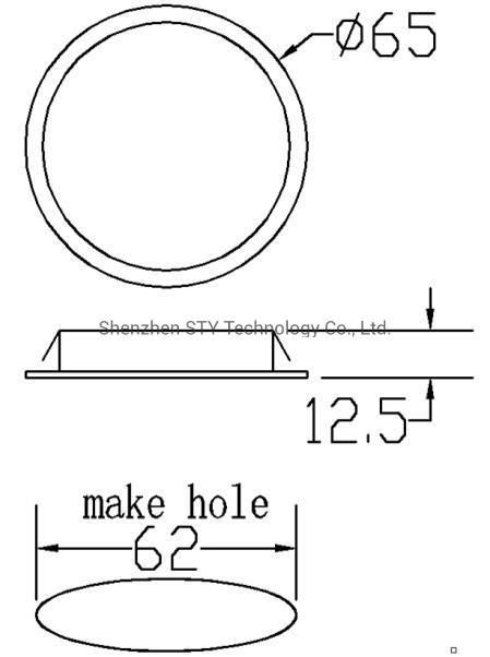 Flush Mount Installation LED Puck Down Lamp for Wardrobe/Closet/Furniture Cabinet