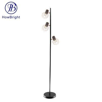 Nordic Corner Standing Lamp Golden Color Lamp Shape Iron Body Adjustable E14 Floor Lamps for Bedroom