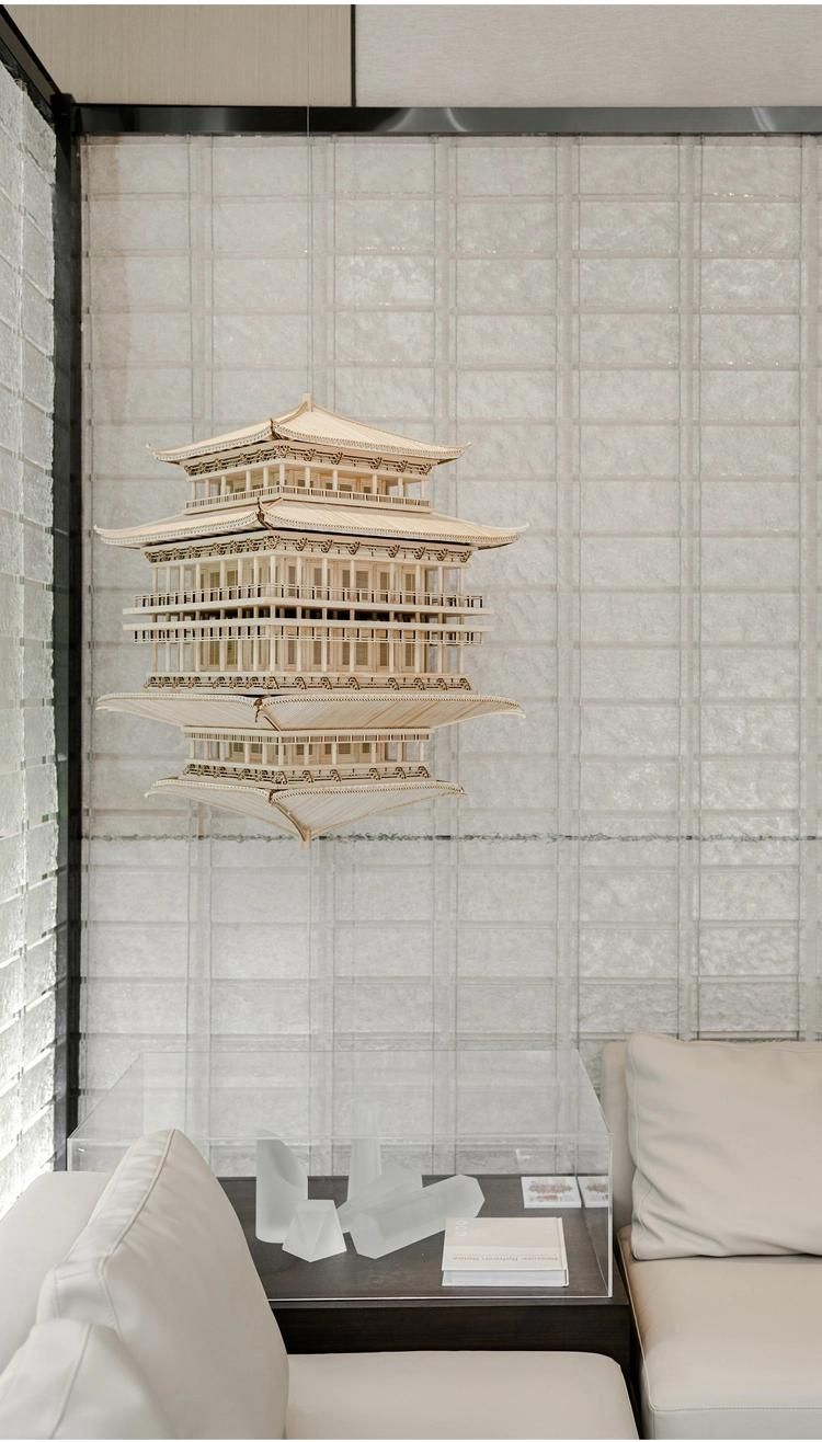 Large-Scale Custom Project Hotel Business Center Wooden House Chandelier