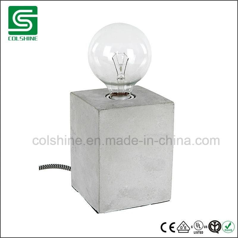 Colshine Vintage Style Cement Cube Base Table Lamp