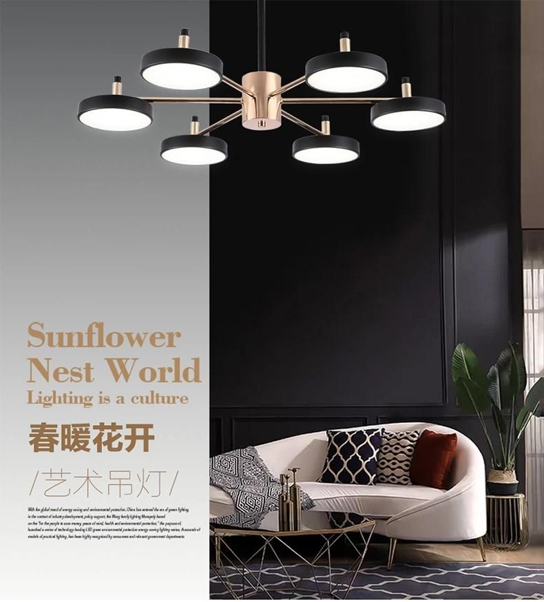 Modern LED Chandelier Lighting for Living Room Bedroom Restaurant Kitchen Ceiling Chandeliers White Color Indoor Hanging Lights
