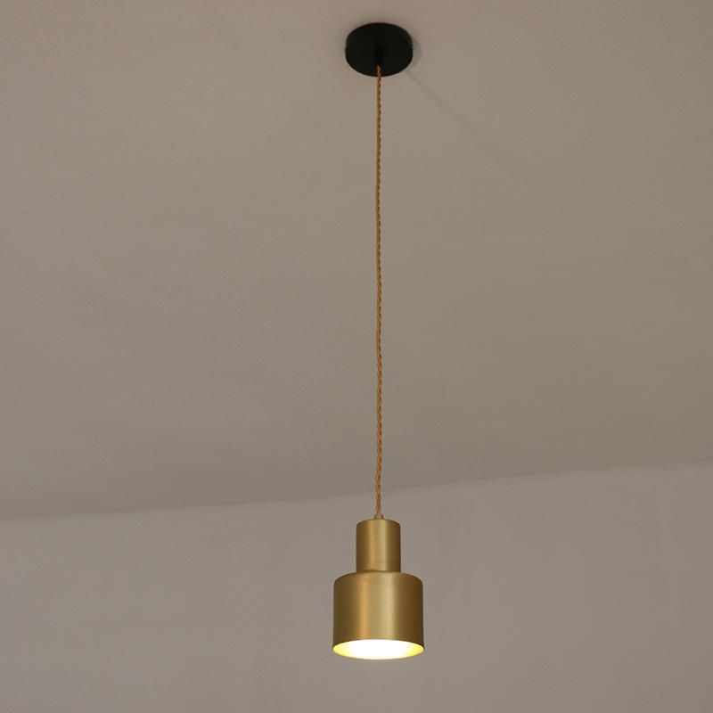 Modern Nordic Gold Metal Hanging Lamp Small Bedside Ceiling Pendant Lights for Bar Living Room Dining Room Restaurant Loft