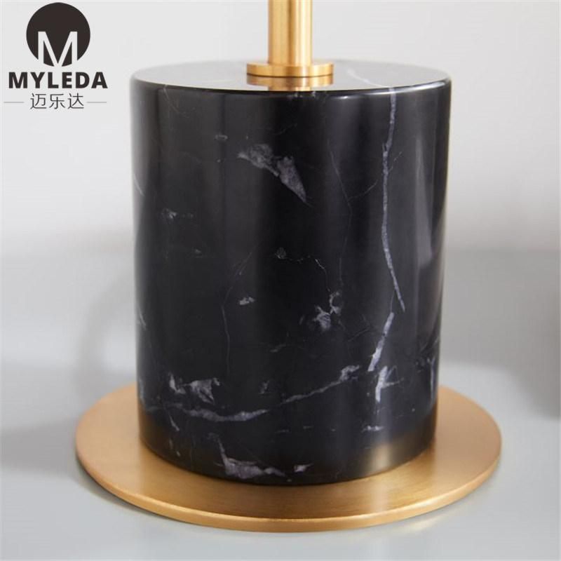 Modern Hotel Decorative Marble Base and Glass Shade Table Lights