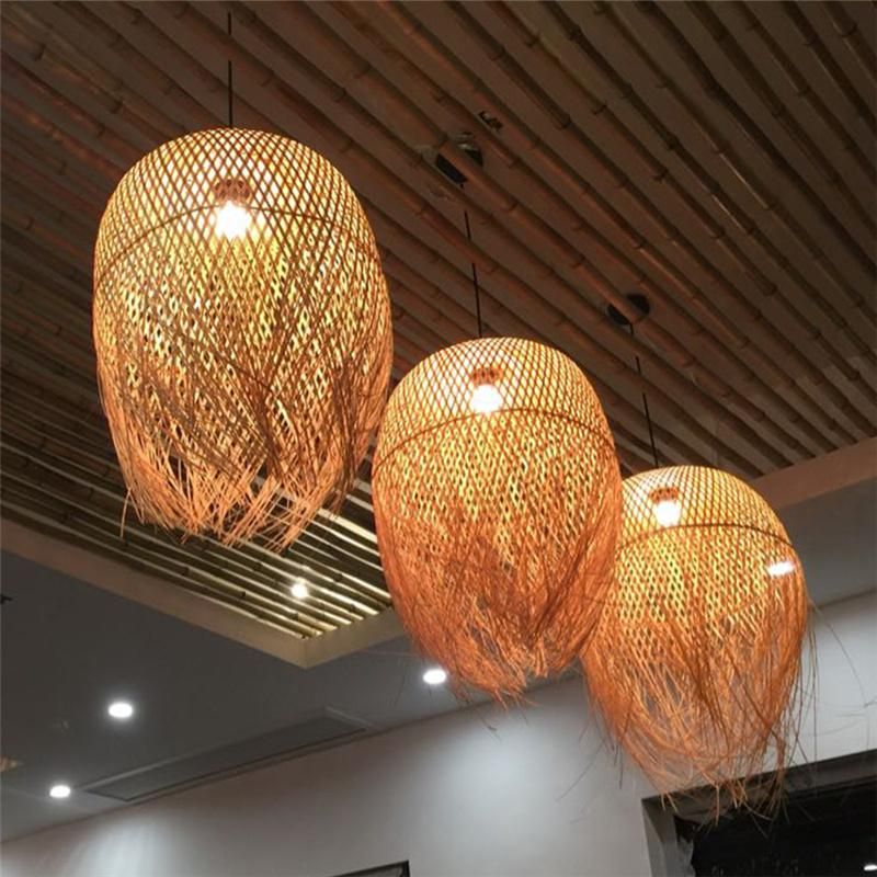 Japanese Tea Room Bamboo Pendant Lights Lighting Vintage Indoor Home Decor Designer Pendant Light (WH-WP-28)