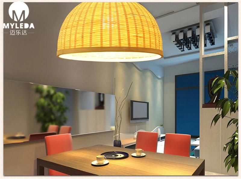 Modern Bamboo Hanging Hotel Decorative Indoor Chandelier