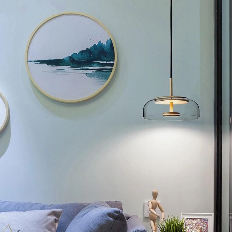 Nordic Clear Glass Pendant Lights LED Gold Modern for Dining Room Indoor Home Loft Kitchen Pendant Light (WH-AP-185)