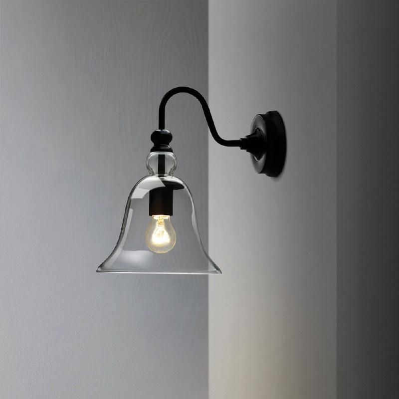 American Style Retro Light Dining Room Balcony Corridor Bedside Glass Wall Lamp