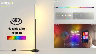 Ilightsin 12W DIY RGBW Luminous Tube 360 Degree Rotation Room TV Lighting LED Floor Lamp