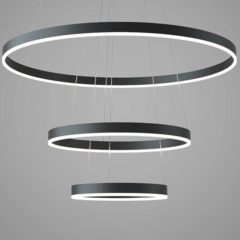 Geometric Ring Chandelier Dining Room Hotel Living Room Pendant Lamp