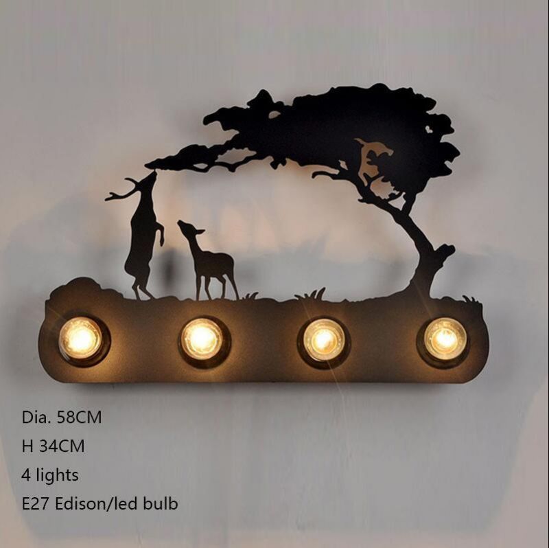 American Country Restaurant Fashion Creative Industrial LED Indoor Wall Lamps (WH-VR-75)