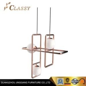 Modern Rose Golden Frame Pendant Light for Home