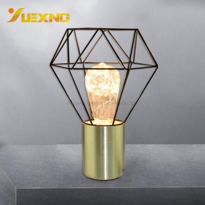 New Style Hotel Luxury Metal Iron Hollow out Lamp Shade LED Chrome Satin Nickel Iron E27 Max60W Table Light