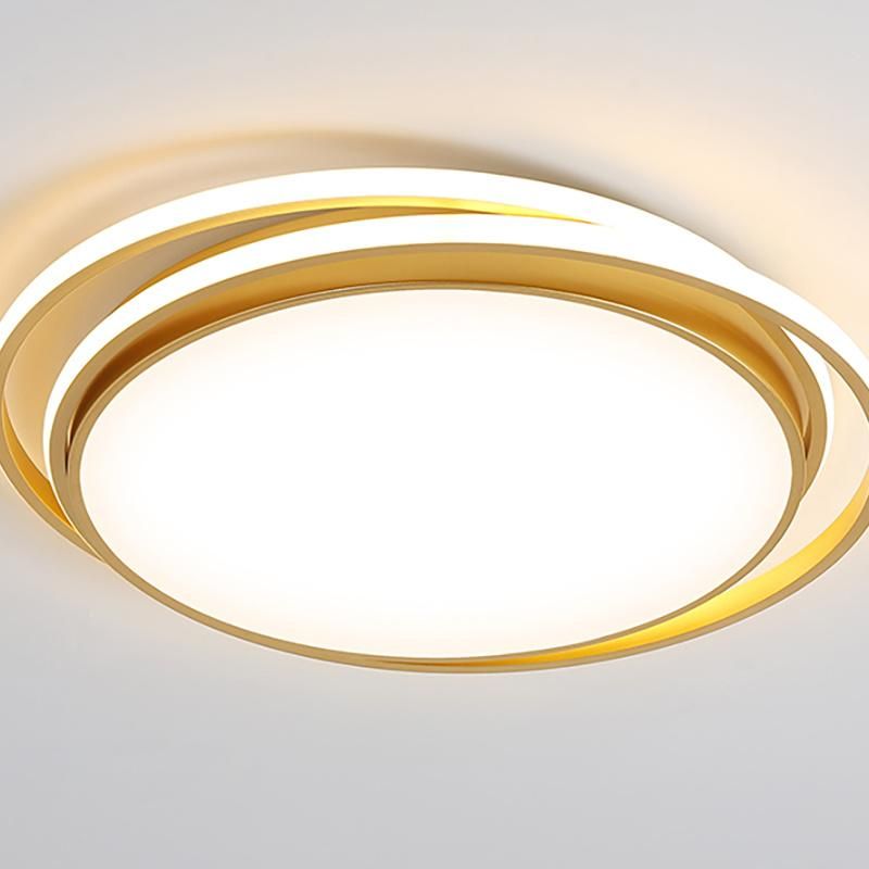 Circle Golden Chandelier Ceiling Lamp Pendant Lamp Living Room Lamp LED