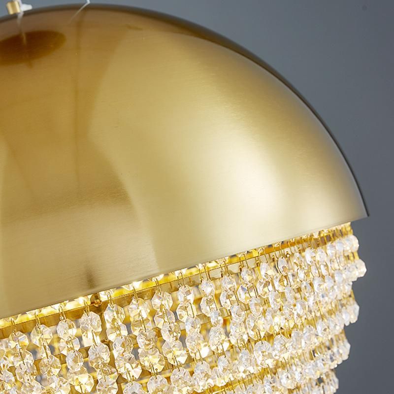 Ball Shaped Vintage Crystal Chandelier Bar Chandelier Bedroom Pendant Lamp