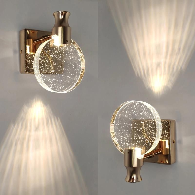 Modern Crystal LED Wall Lamp Simple Creative Bedroom Crystal Wall Lamp (WH-OR-176)