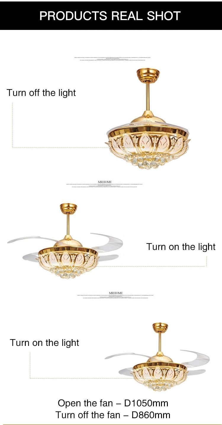 LED Fan Light Model Ceiling Fan Light Control Dimmer Switch LED Ceiling Fan Lights Household Use Chandelier Light