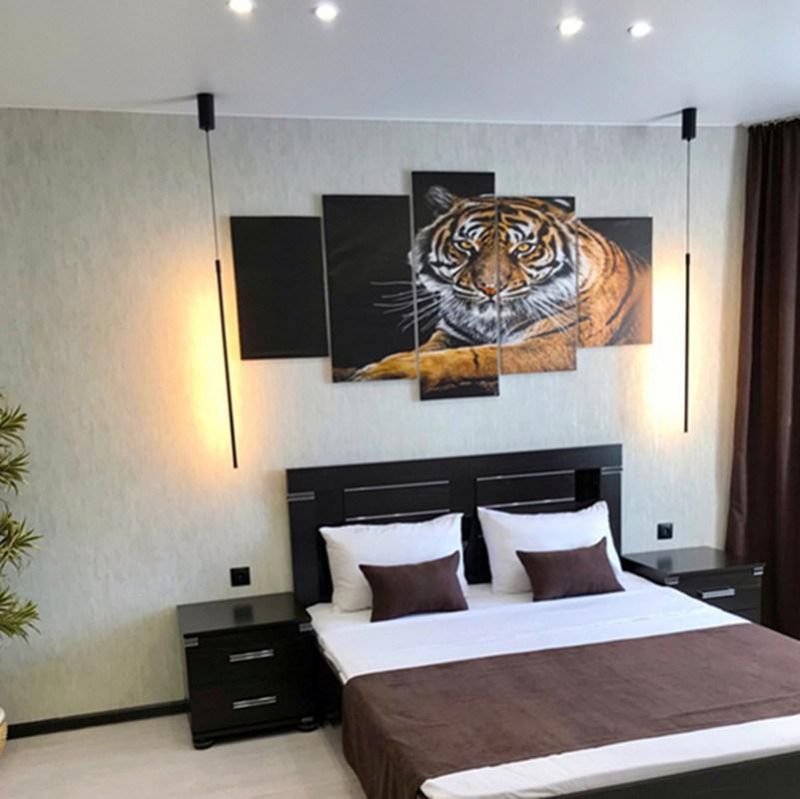 Modern Bedroom Bedside Simple Lights Geometry Pendant Lights Bedroom Living Room Decor Linear Pendant Lamp (WH-AP-254)