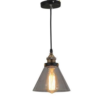 Decorative Vintage Industrial Triangle Glass Edison Bulb Pendant Lamp