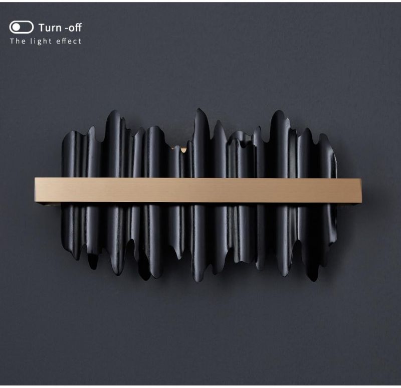 Modern LED Wall Sconce Light Gold/Black Bedroom Living Room Luxury Wall Light (WH-OR-67)
