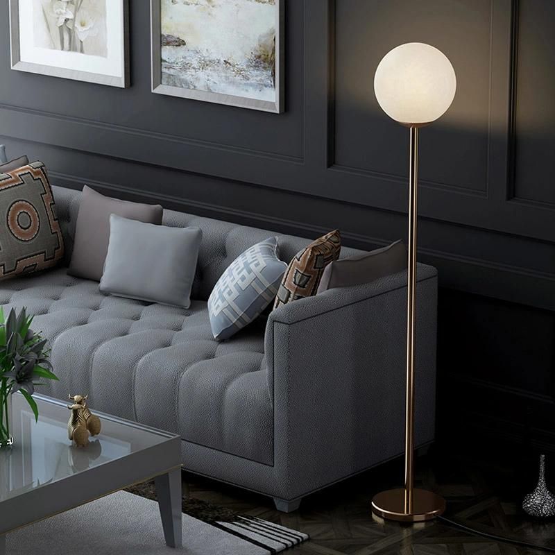 Nordic Modern Simple Gold and Glass Floor Lamp Bedroom Lamp LED Floor Lamps Gold Floor Lamp (WH-MFL-70)