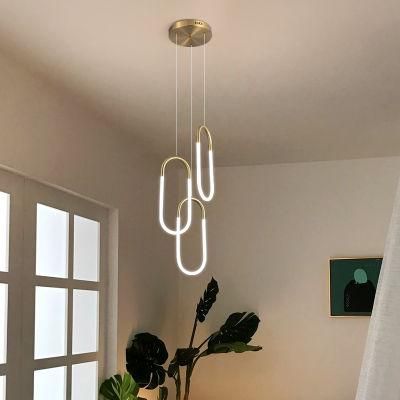 New Design Modern Metal Ring Hanging LED Chandelier Pendant Light